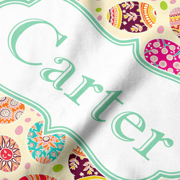 Easter Eggs Hooded Baby Towel- Detail Close Up