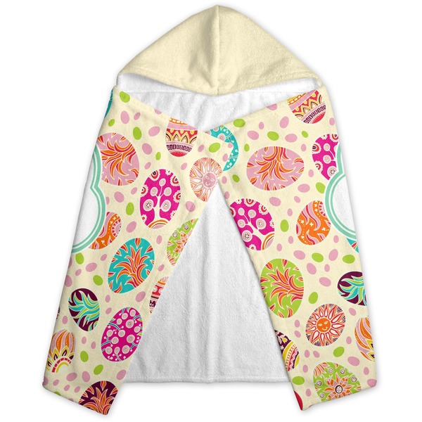 Easter Eggs Hooded Towel - Folded
