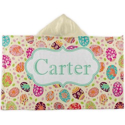 Easter Eggs Kids Hooded Towel (Personalized)