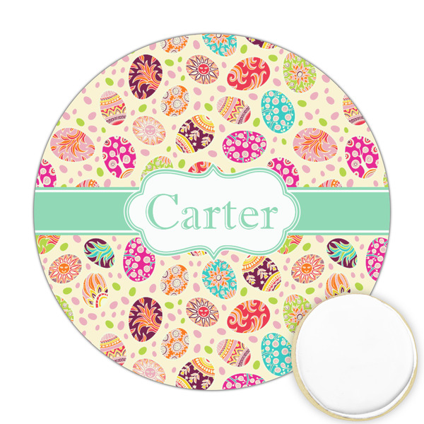 Custom Easter Eggs Printed Cookie Topper - Round (Personalized)