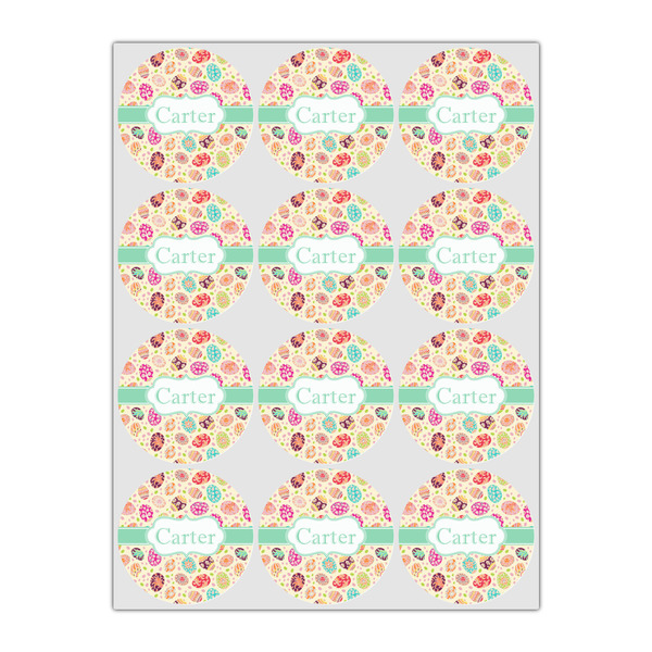 Easter Eggs Icing Circle - Small - Set of 12