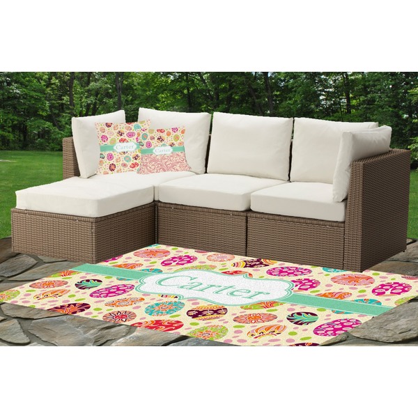 Easter Eggs Outdoor Mat & Cushions