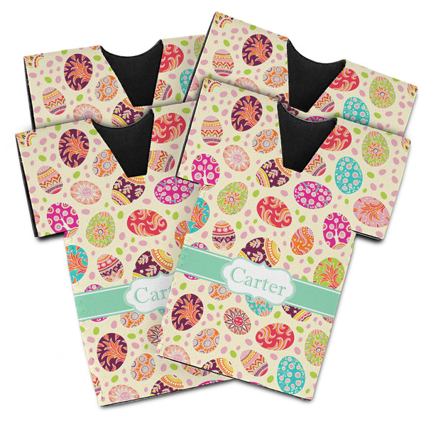 Easter Eggs Jersey Bottle Cooler - Set of 4 - MAIN (flat)