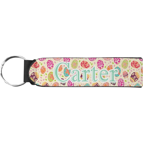 Custom Easter Eggs Neoprene Keychain Fob (Personalized)