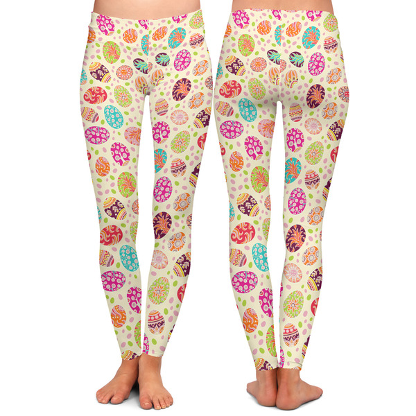 Easter Eggs Ladies Leggings - Front and Back