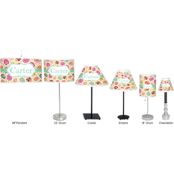 Easter Eggs Lamp Full View Size Comparison