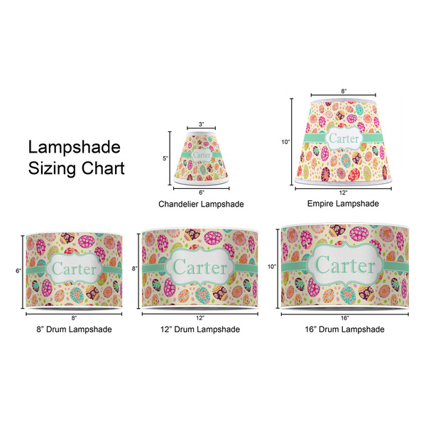 Easter Eggs Lampshade Sizing Chart