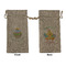 Easter Eggs Large Burlap Gift Bags - Front & Back