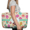 Easter Eggs Large Rope Tote Bag - In Context View