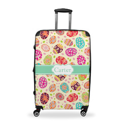 Easter Eggs Suitcase - 28" Large - Checked w/ Name or Text