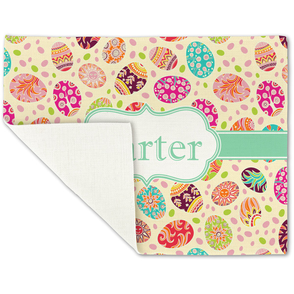 Easter Eggs Linen Placemat - Folded Corner (single side)