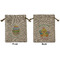 Easter Eggs Medium Burlap Gift Bag - Front & Back (Personalized)