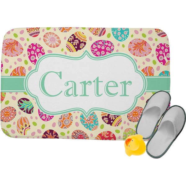 Custom Easter Eggs Memory Foam Bath Mat (Personalized)