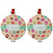 Easter Eggs Metal Ball Ornament - Front and Back