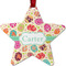 Easter Eggs Metal Star Ornament - Front