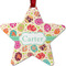 Easter Eggs Metal Star Ornament - Double Sided w/ Name or Text