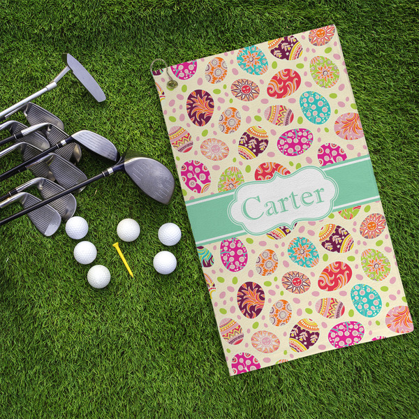 Easter Eggs Microfiber Golf Towels - LIFESTYLE