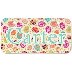 Easter Eggs Mini/Bicycle License Plate (2 Holes) (Personalized)