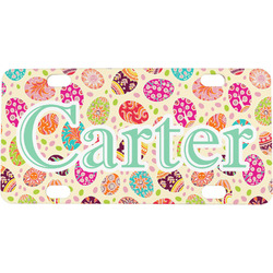 Easter Eggs Mini / Bicycle License Plate (4 Holes) (Personalized)