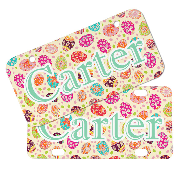 Easter Eggs Mini License Plates - MAIN (4 and 2 Holes)