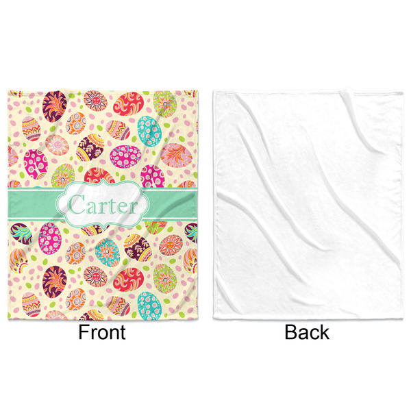 Easter Eggs Minky Blanket - 50"x60" - Single Sided - Front & Back