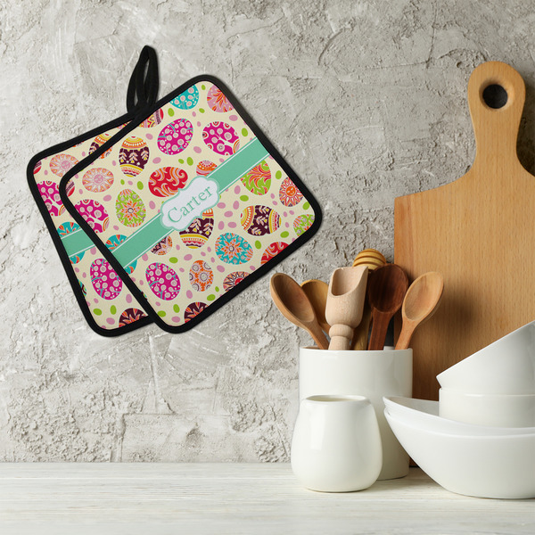 Easter Eggs Neoprene Pot Holder - Set of 2  LIFESTYLE