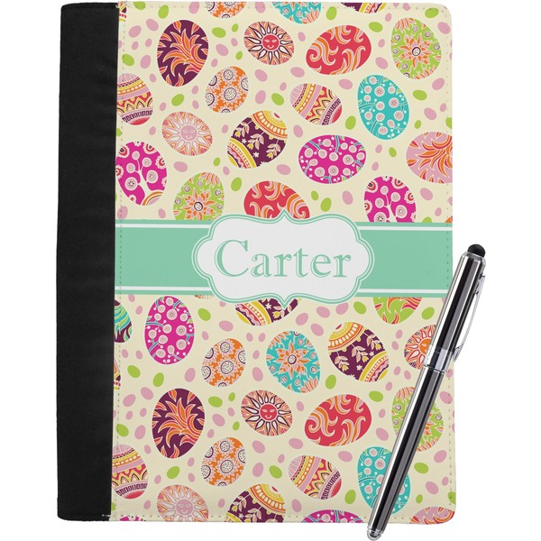 Custom Easter Eggs Notebook Padfolio - Large w/ Name or Text
