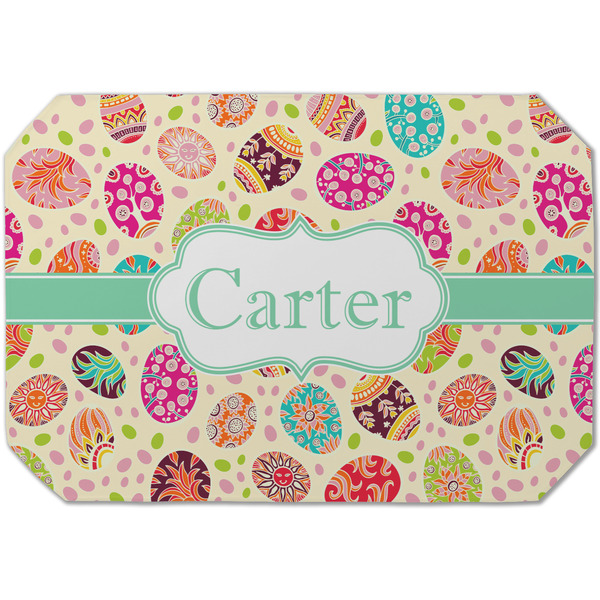 Custom Easter Eggs Dining Table Mat - Octagon (Single-Sided) w/ Name or Text