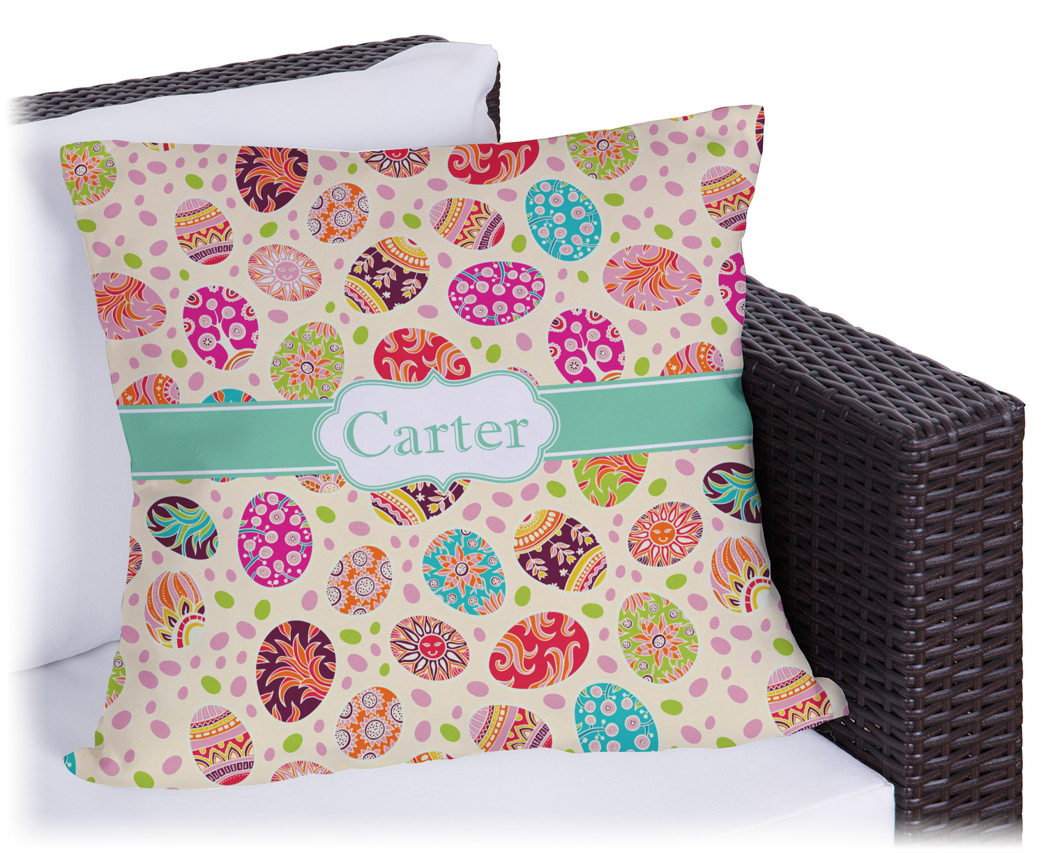 Easter Eggs Outdoor Pillow (Personalized) YouCustomizeIt