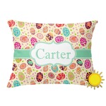 Easter Eggs Outdoor Throw Pillow (Rectangular) (Personalized)