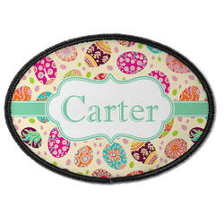 Easter Eggs Iron On Oval Patch w/ Name or Text