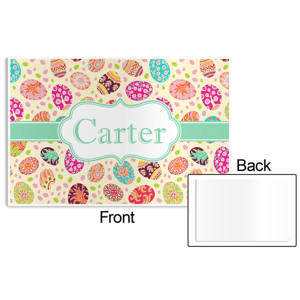 Easter Eggs Disposable Paper Placemat - Front & Back