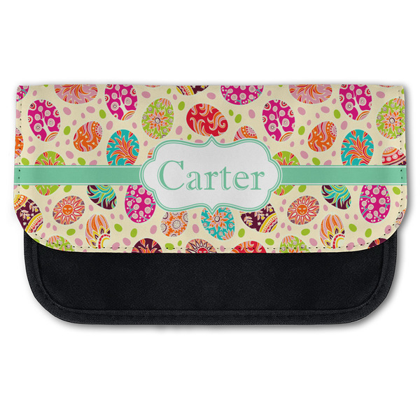 Custom Easter Eggs Canvas Pencil Case w/ Name or Text