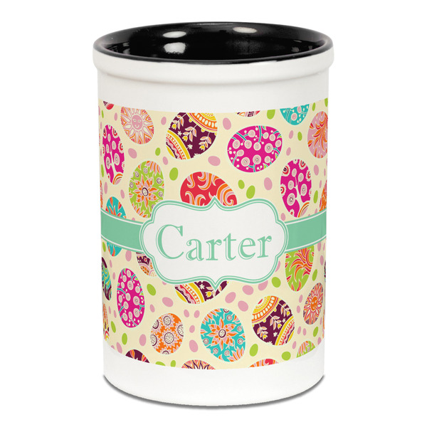 Easter Eggs Pencil Holder - Black