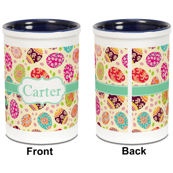Easter Eggs Pencil Holder - Blue - approval