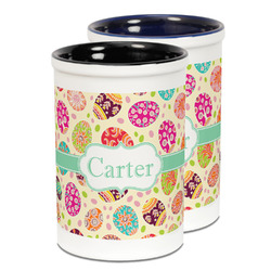 Easter Eggs Ceramic Pencil Holder - Large