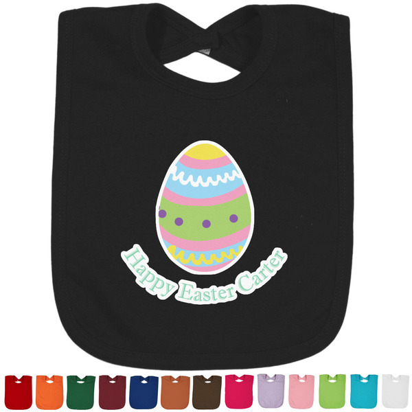 Custom Easter Eggs Cotton Baby Bib (Personalized)