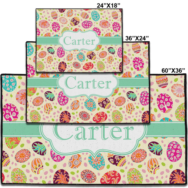 Easter Eggs Personalized Door Mat - Group Parent IMF