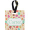 Easter Eggs Plastic Luggage Tag - Square w/ Name or Text
