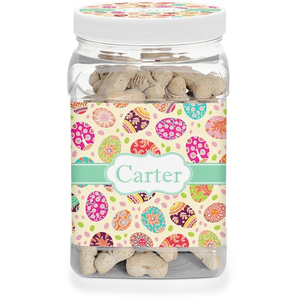 Custom Easter Eggs Dog Treat Jar (Personalized)