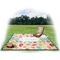 Easter Eggs Picnic Blanket - with Basket Hat and Book - in Use