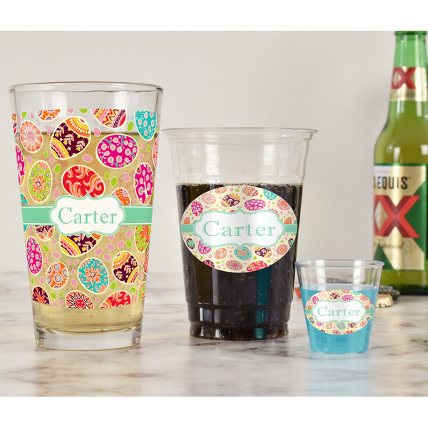 Easter Eggs Pint Glass - Full Fill w Transparency - In Context