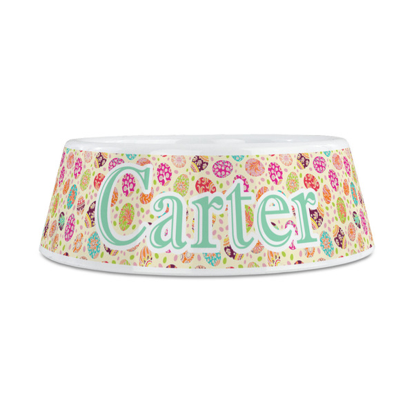 Easter Eggs Plastic Dog Bowls - Medium - FRONT