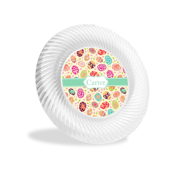 Custom Easter Eggs Plastic Party Appetizer & Dessert Plates - 6" (Personalized)