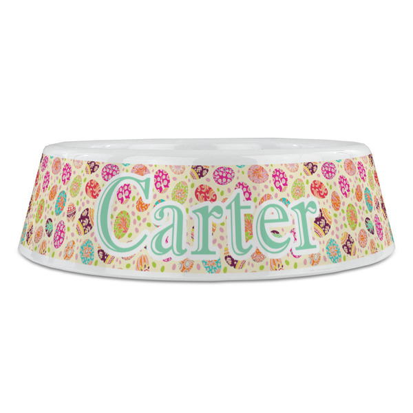 Easter Eggs Plastic Pet Bowls - Large - FRONT
