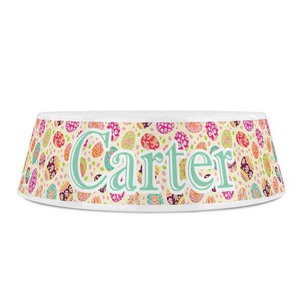 Easter Eggs Plastic Pet Bowls - Small - FRONT