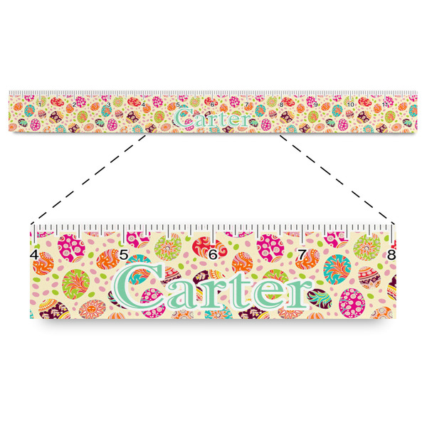 Custom Easter Eggs Plastic Ruler - 12" (Personalized)