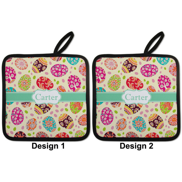 Easter Eggs Pot Holders - Set of 2 APPROVAL