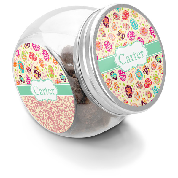 Custom Easter Eggs Puppy Treat Jar (Personalized)