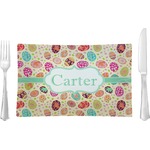 Easter Eggs Glass Rectangular Lunch / Dinner Plate (Personalized)